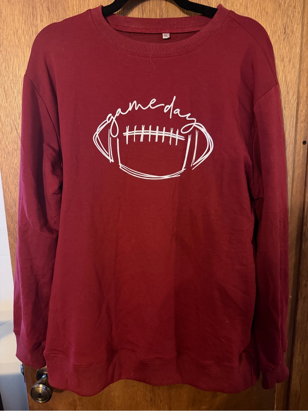 Women’s Maroon "Game Day" Pullover Sweatshirt Size XL BNWOT